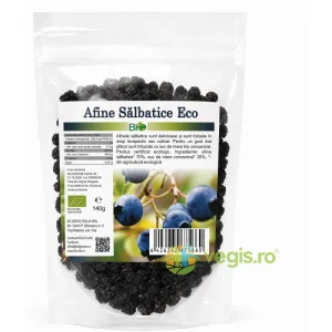 Afine de Padure Indulcite cu Suc de Mere Ecologice/Bio 140g