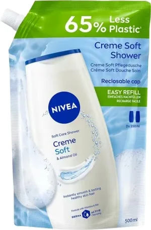 Nivea gel de duș pentru femei creme soft spare 500 ml
