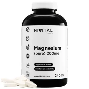 Magneziu pur, 200 mg, 240 comprimate vegane, Hivital