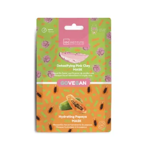 Set de 2 masti faciale cu Argila roz 6ml + Papaya 6ml Skincare essentials, 1 bucata, IDC Institute