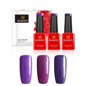 Set lac de unghii semipermanent Bluesky Perfect Purples mini trio 3x5ml