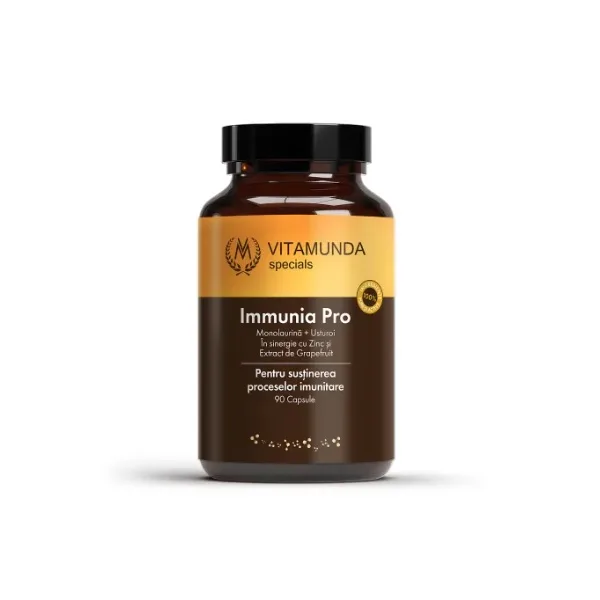Hypernatura Vitamunda Immunia Pro - sinergie cu efect puternic antibacterian, antiviral și antifungic - 90 cps — preț și oferte