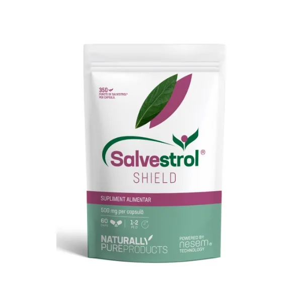 Hypernatura Salvestrol SHIELD 350 – supliment alimentar – 60 cps — preț și oferte