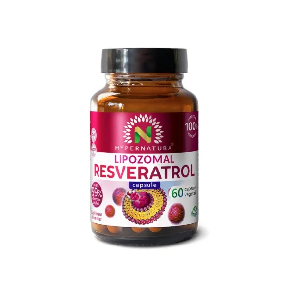 Hypernatura Lipozomal Resveratrol – supliment alimentar antioxidant – 60 cps — preț și oferte