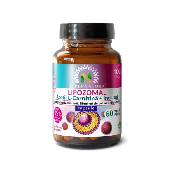 Hypernatura Lipozomal Acetil L-Carnitină + Inositol – supliment pentru echilibrarea metabolismului - 60 cps — preț și oferte