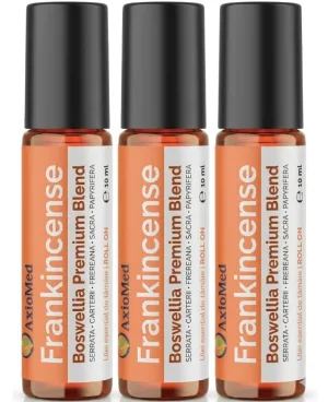 AxioMed Frankincense Oil Roll-On – ulei esential de tamaie cu 5 specii Boswellia – 30 ml