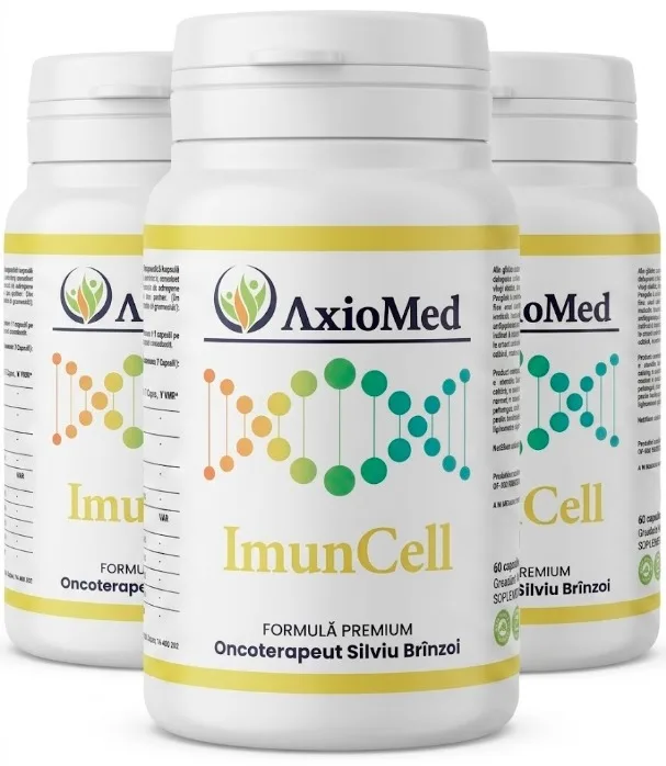 AxioMed ImunCell – formulă imunomodulatoare sub forma de capsule cu 10 compuși bioactivi standardizați – 180 cps — preț și oferte