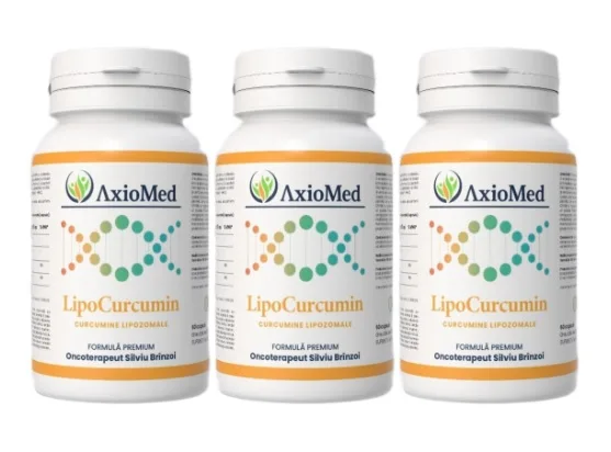 AxioMed LipoCurcumin – supliment alimentar sub forma de capsule, cel mai puternic antiinflamator natural – 180 cps — preț și oferte
