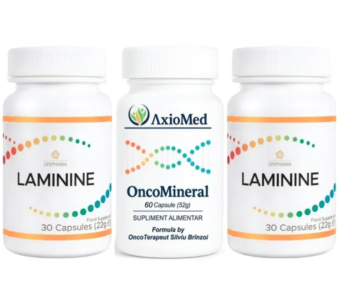 AxioMed Pachet Premium 2 Laminine + OncoMineral - pentru regenerare celulara si imunitate activa — preț și oferte
