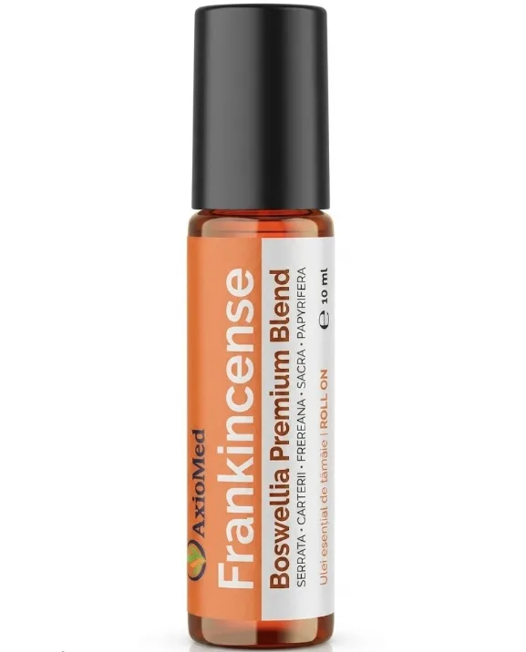 AxioMed Frankincense Oil Roll-On – ulei esential de tamaie cu 5 specii Boswellia – 10 ml — preț și oferte