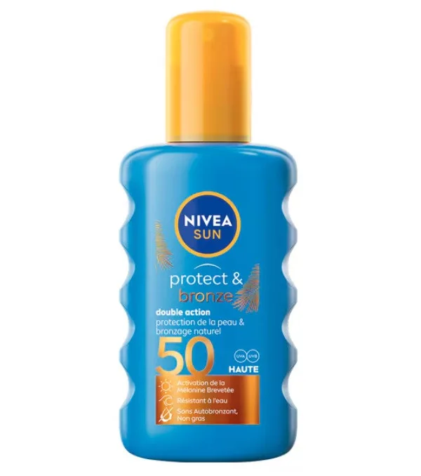 Nivea Sun Protect & Bronze - spray cu protectie solara si bronzare, SPF 50 - 200 ml — preț și oferte