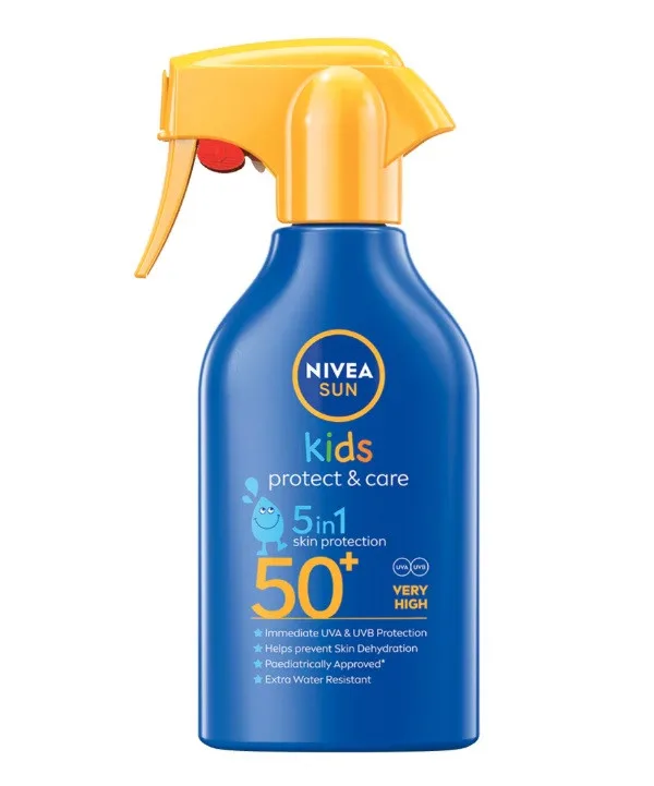 Nivea Sun Babies & Kids Protect & Care - spray colorat de protectie solara pentru copii cu pulverizator, SPF 50 -  270 ml — preț și oferte