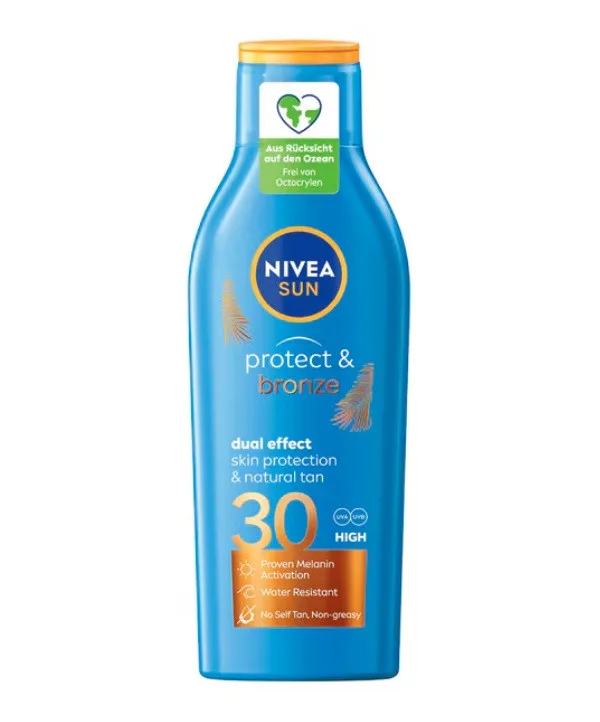 Nivea Sun Protect & Bronze cu SPF 30 - lotiune solara pentru bronzare – 200 ml — preț și oferte