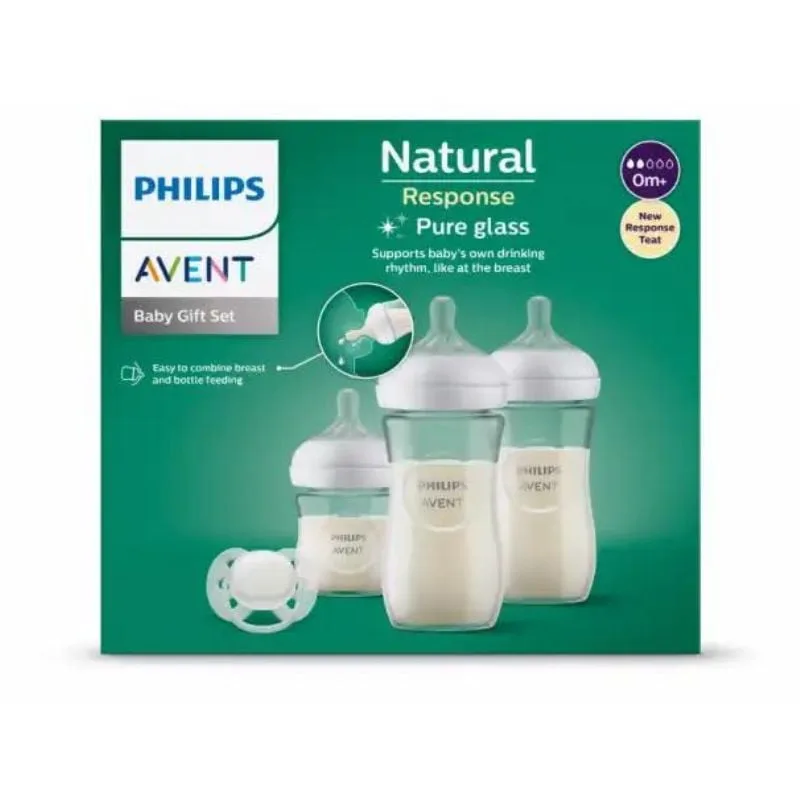 Set biberoane din sticla pentru nou-nascuti Natural Response, Philips Avent — preț și oferte
