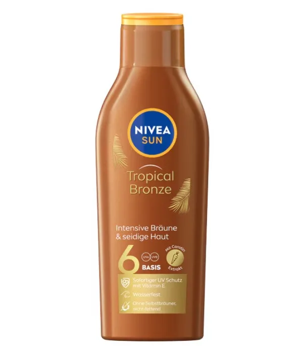 Nivea Sun cu SPF6 - lotiune autobronzanta cu protectie solara – 200 ml — preț și oferte