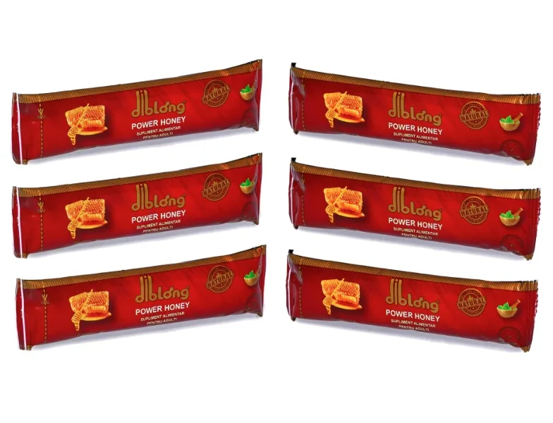 Diblong Power Honey - supliment alimentar cu miere premium, pentru cresterea libidoului, erectie, ejaculare precoce - 6 X 15 g — preț și oferte