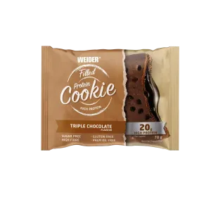 Biscuit proteic umplut, WEIDER, chocolate-vanilla, 70 g