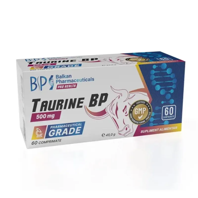 Supliment alimentar, Balkan Pharmaceuticals, Taurină 60 tablete — preț și oferte