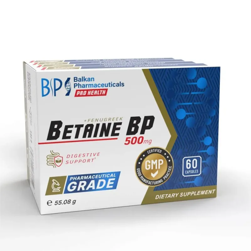 Supliment Digestiv, Balkan Pharmaceuticals, Betaine 60 capsule — preț și oferte