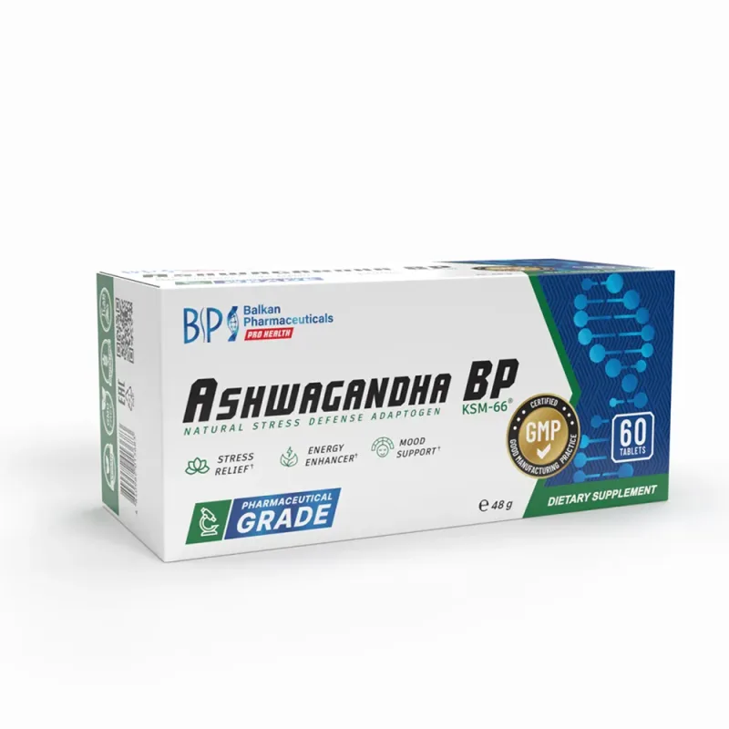 Supliment Ashwagandha, Balkan Pharmaceuticals, 60 tablete — preț și oferte