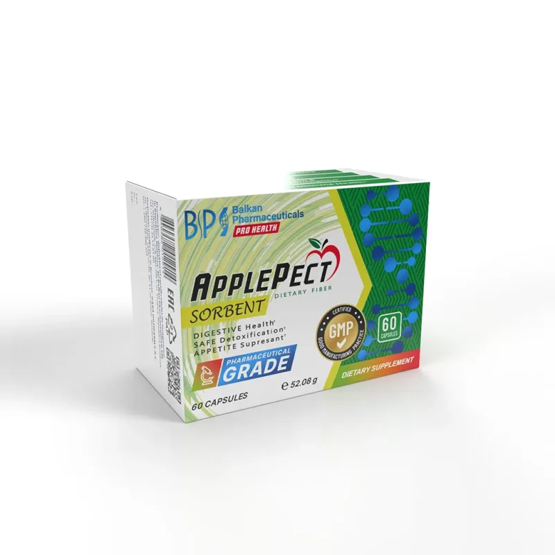 Capsule fibre dietetice, BalkanPharmaceuticals, ApplePect, 60 capsule Balkan Pharmaceuticals — preț și oferte