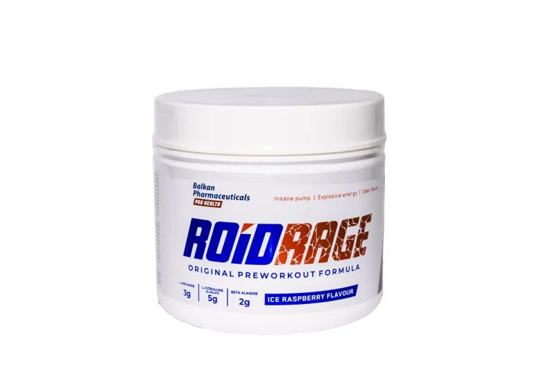 Pulbere Pre-Workout, Balkan Pharmaceuticals, Roid Rage, ice-raspberry, 420 g — preț și oferte