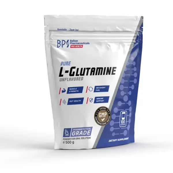 Supliment L-Glutamină, Balkan Pharmaceuticals, 500g, pudră — preț și oferte