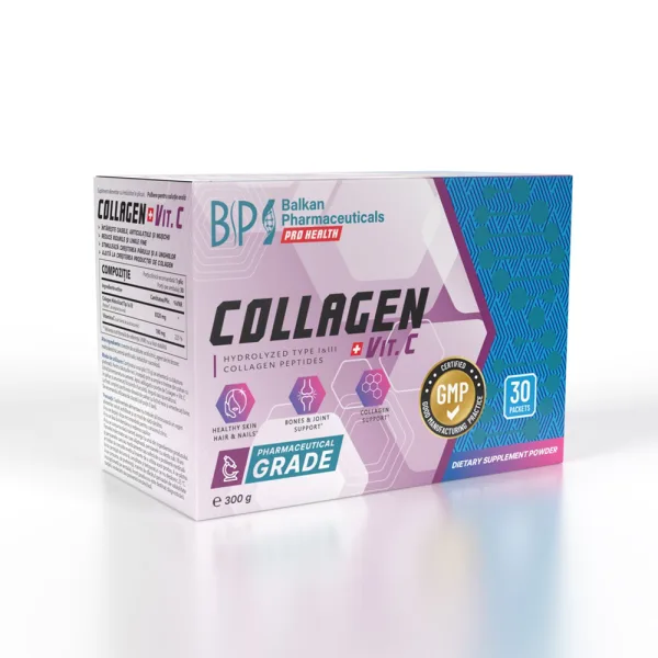 Supliment colagen și vitamina C, Balkan Pharmaceuticals, 30 pliculețe — preț și oferte
