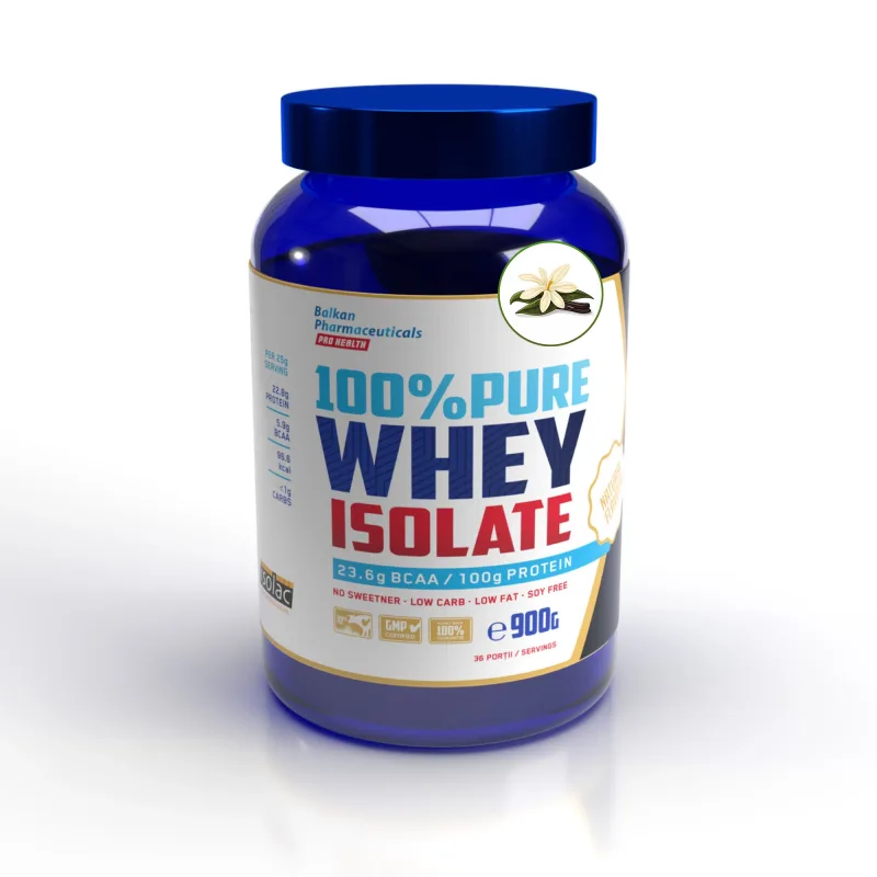 Izolat proteină zer BalkanPharma, vanilie, 900 g Balkan Pharmaceuticals — preț și oferte