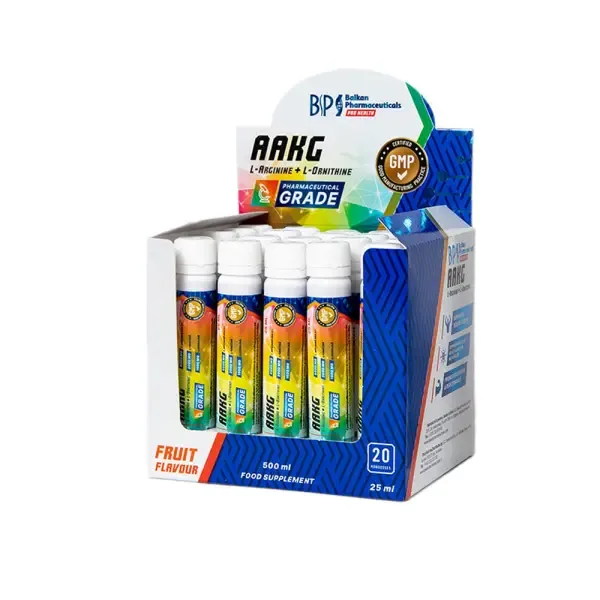 Supliment lichid AAKG Shot, Balkan Pharmaceuticals, 20x25 ml — preț și oferte