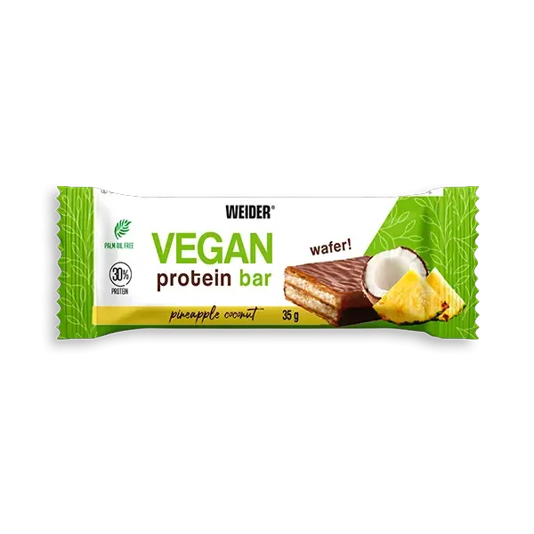 Baton Proteic Vegan, WEIDER, Ananas-Cocos, 35g — preț și oferte