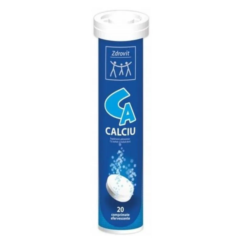 Calciu, 20 comprimate efervescente, Zdrovit — preț și oferte