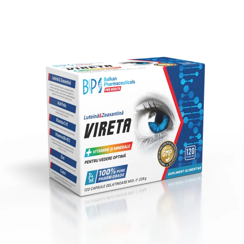 Supliment alimentar, Balkan Pharmaceuticals, Vireta, 120 capsule — preț și oferte