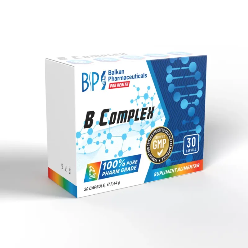 Complex de vitamine B, Balkan Pharmaceuticals, 30 capsule — preț și oferte