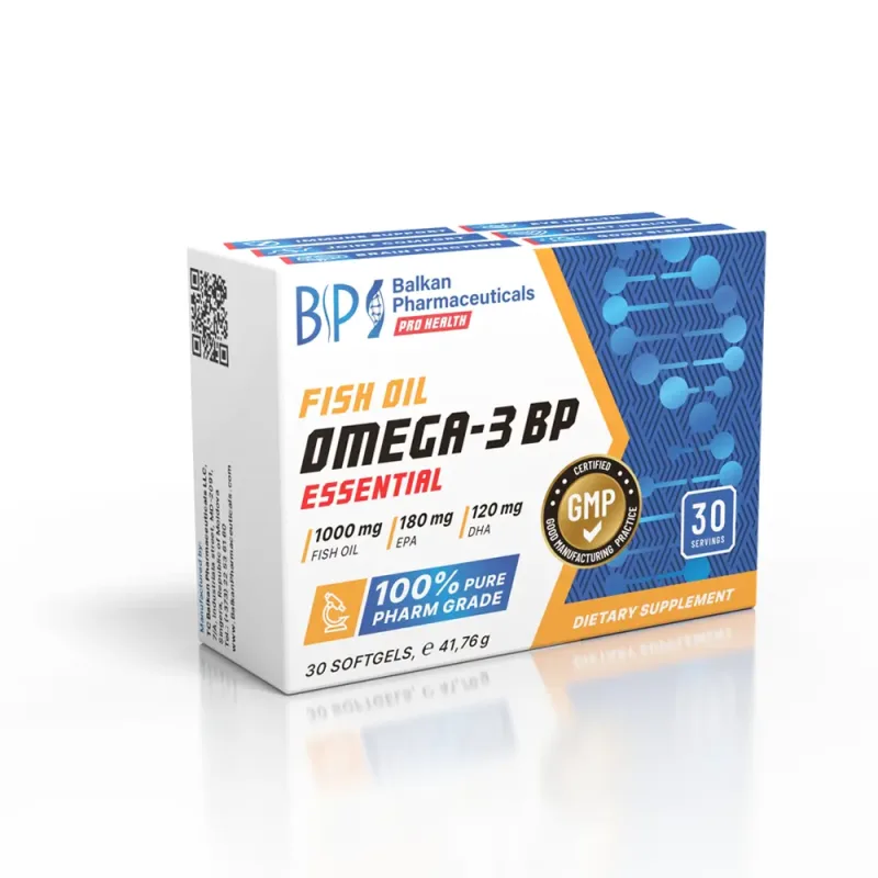 Supliment Omega-3, Balkan Pharmaceuticals, ulei de pește, 30 capsule — preț și oferte