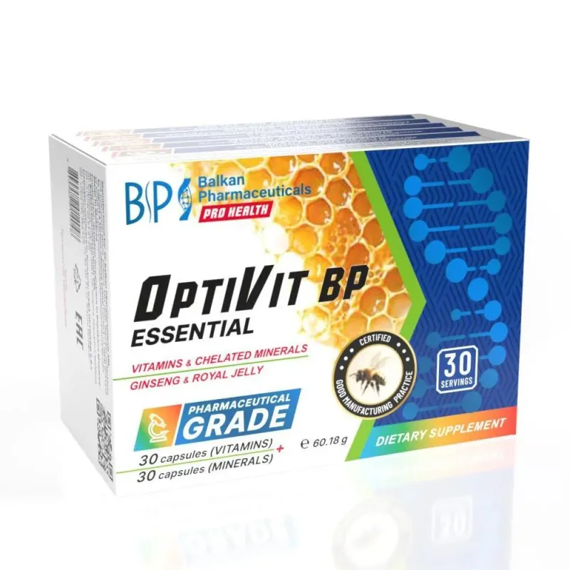 Supliment alimentar, Balkan Pharmaceuticals, OptiVit BP Essential, 30 porții — preț și oferte