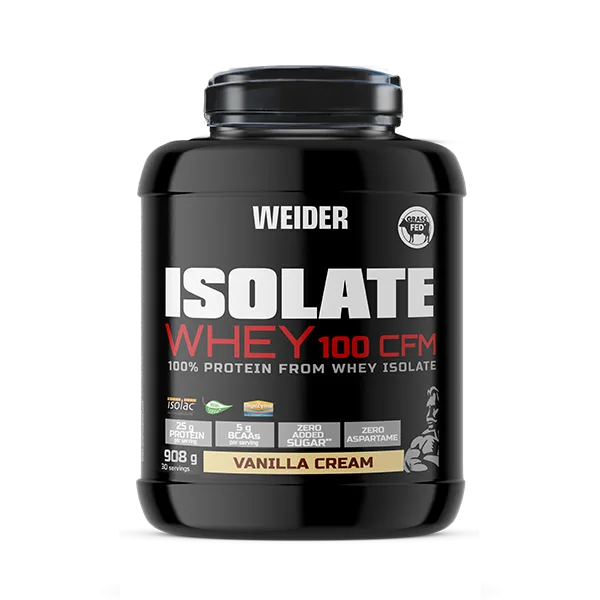 Pudră proteică din zer Weider Isolate Whey 100 CFM, vanilie, 908 g — preț și oferte