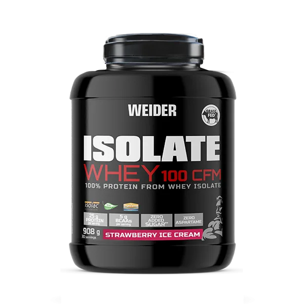 Pudră proteică Weider Isolate Whey 100 CFM, căpșuni, 908 g — preț și oferte
