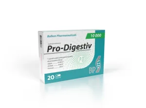 Supliment digestiv, Balkan Pharmaceuticals, Pro Digestiv 10000, 20 capsule