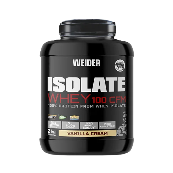 Pudră proteică din zer, Weider, Isolate Whey 100 CFM, vanilie, 2 kg — preț și oferte