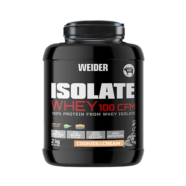 Pudră Proteică Izolat Zer, Weider, Isolate Whey 100 CFM, 2 kg, cookies — preț și oferte