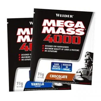 Pulbere proteică, Weider, Mega Mass 4000, ciocolată, 75 g — preț și oferte