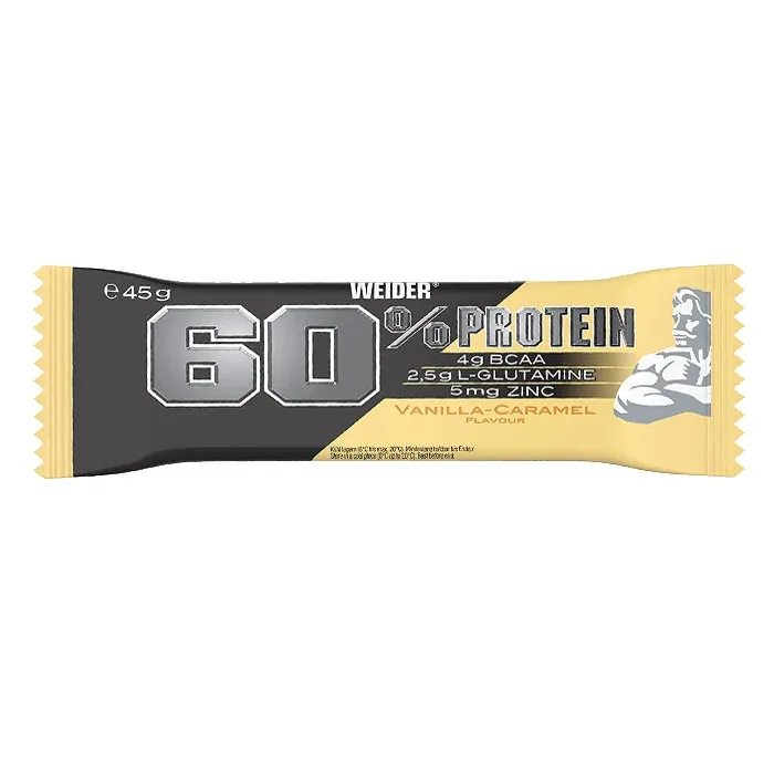 Baton proteic WEIDER 60%, vanilie, 45g — preț și oferte