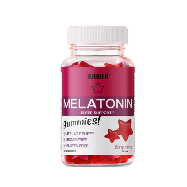 Gumă de mestecat Weider Melatonin Up, căpșuni, 60 bucăți — preț și oferte