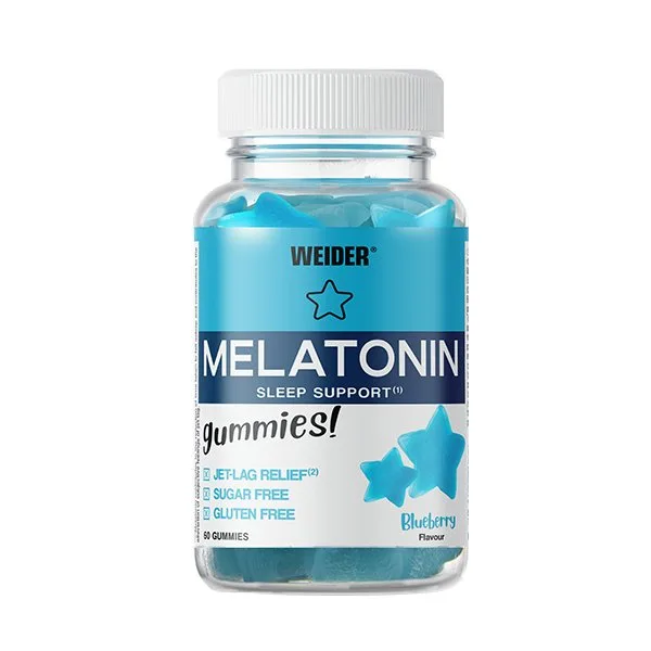 Gume melatonină, Weider, Melatonin Up, afine, 60 bucăți — preț și oferte