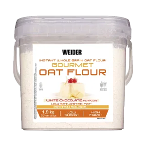 Făină integrală de ovăz, WEIDER, Gourmet, 1,9 kg, aromă ciocolată albă