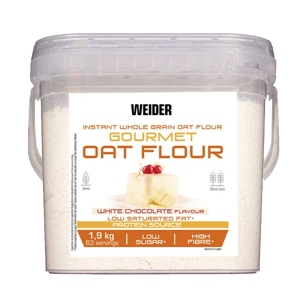 Făină integrală de ovăz, WEIDER, Gourmet, 1,9 kg, aromă ciocolată albă — preț și oferte