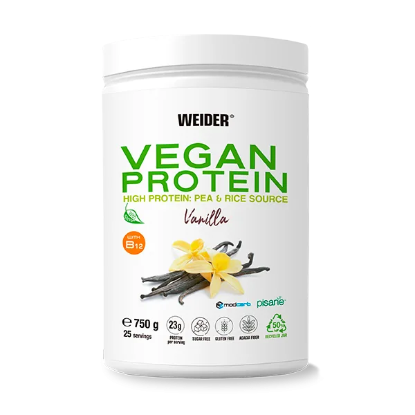 Proteină vegetală, Weider, Vegan Protein, vanilie, 750 g — preț și oferte