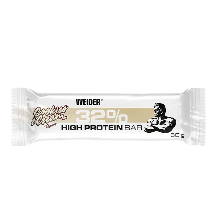 Baton proteic, WEIDER, 32% Protein Bar, cookies-cream, 60 g — preț și oferte