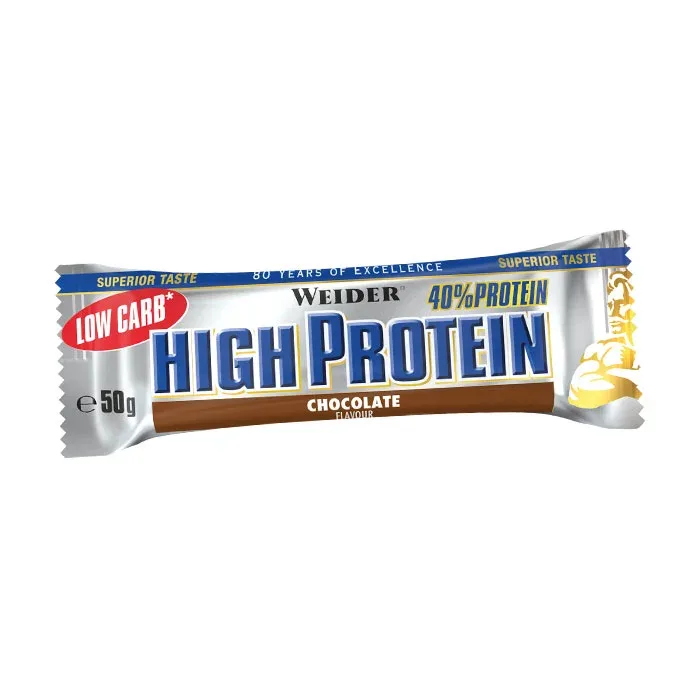 Baton proteic, WEIDER, 40% Low Carb, ciocolată, 50 g — preț și oferte